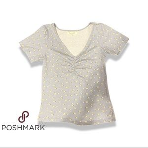 SPRING TEE ! super cute baby blue tee with yellow flowers 🌸 perfect for spring